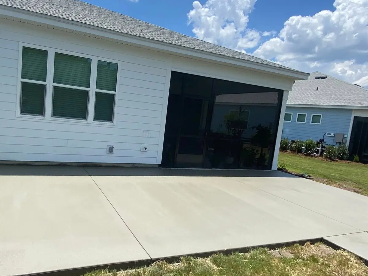 Freshly poured Patio